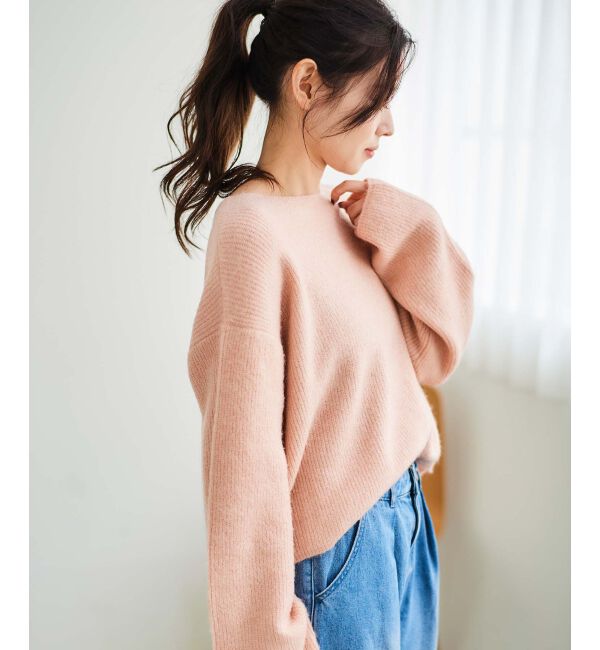 le.coeur blanc「ラメ畦ニットプルオーバー」|ニット・セーター|