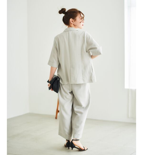  「《シャツ感覚でラフに羽織れる》タンブラーブッチャーハーフスリーブジャケット」|その他|