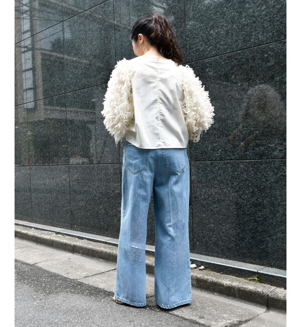  「TORRAZZO DONNA袖チュールブラウス」|シャツ・ブラウス|