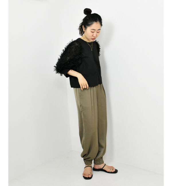  「TORRAZZO DONNA袖チュールブラウス」|シャツ・ブラウス|