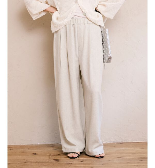  「麻混メランジツータックパンツ」|その他|