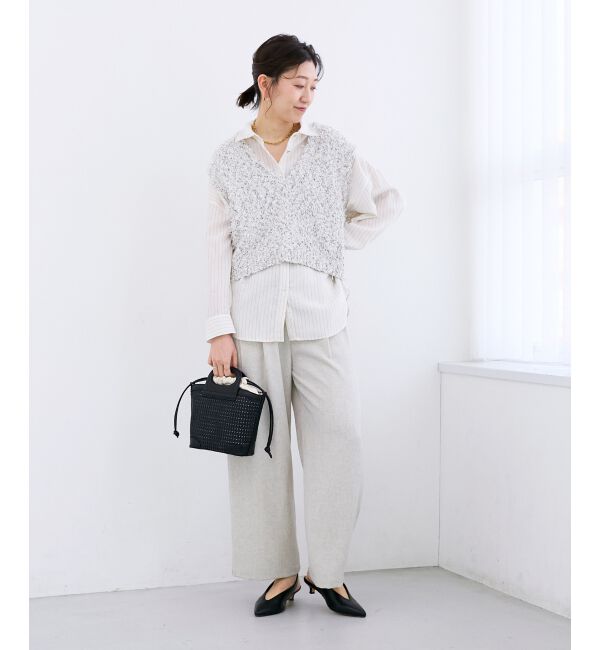  「麻混メランジツータックパンツ」|その他|