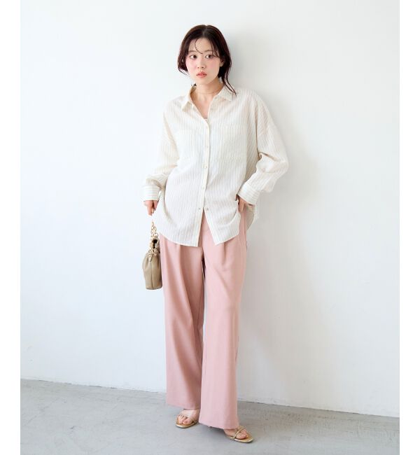  「麻混メランジツータックパンツ」|その他|