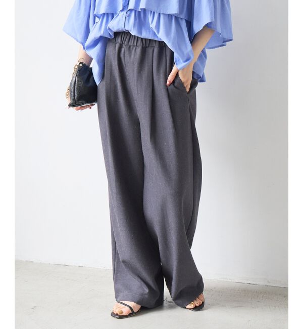  「麻混メランジツータックパンツ」|その他|