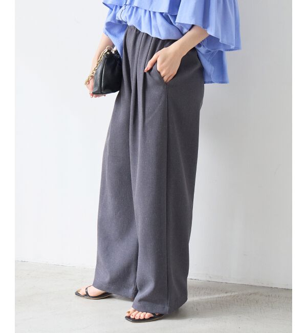  「麻混メランジツータックパンツ」|その他|