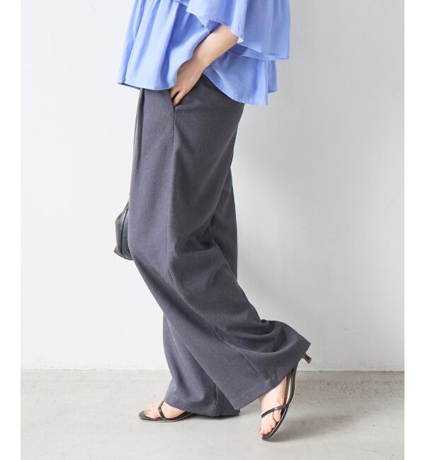  「麻混メランジツータックパンツ」|その他|