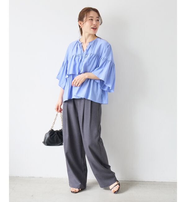  「麻混メランジツータックパンツ」|その他|