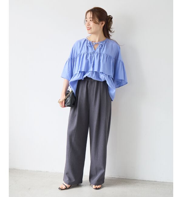  「麻混メランジツータックパンツ」|その他|