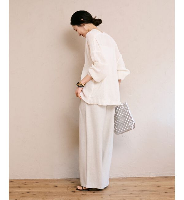  「麻混メランジツータックパンツ」|その他|