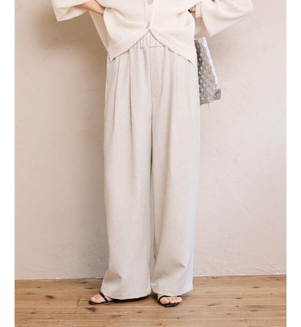  「麻混メランジツータックパンツ」|その他|