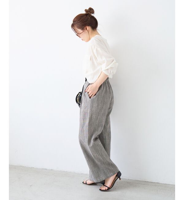  「グレンチェックスラブパンツ」|その他|