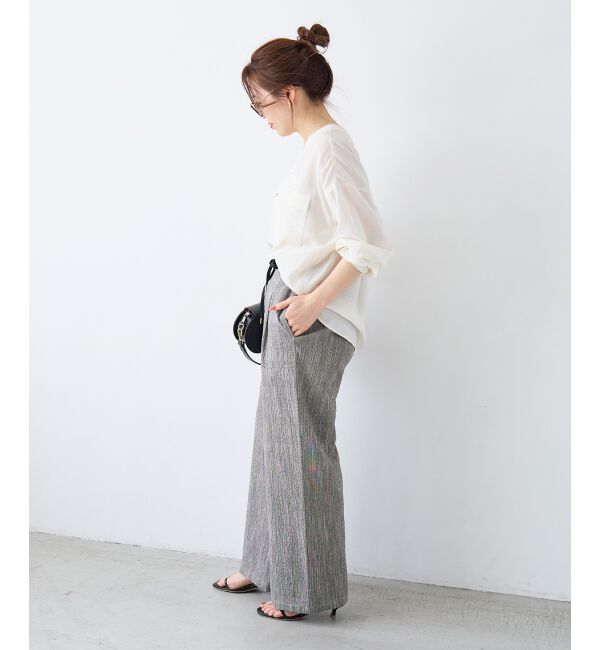  「グレンチェックスラブパンツ」|その他|