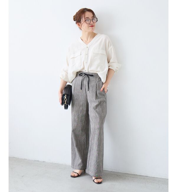  「グレンチェックスラブパンツ」|その他|