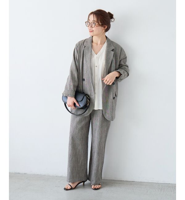  「グレンチェックスラブパンツ」|その他|