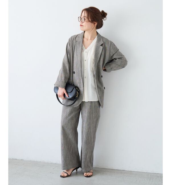  「グレンチェックスラブパンツ」|その他|