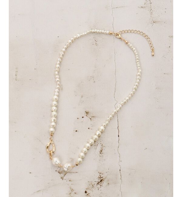  「ニュアンスモチーフ&times;パールネックレス」|ネックレス|