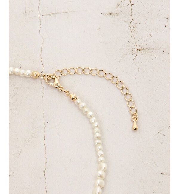  「ニュアンスモチーフ&times;パールネックレス」|ネックレス|