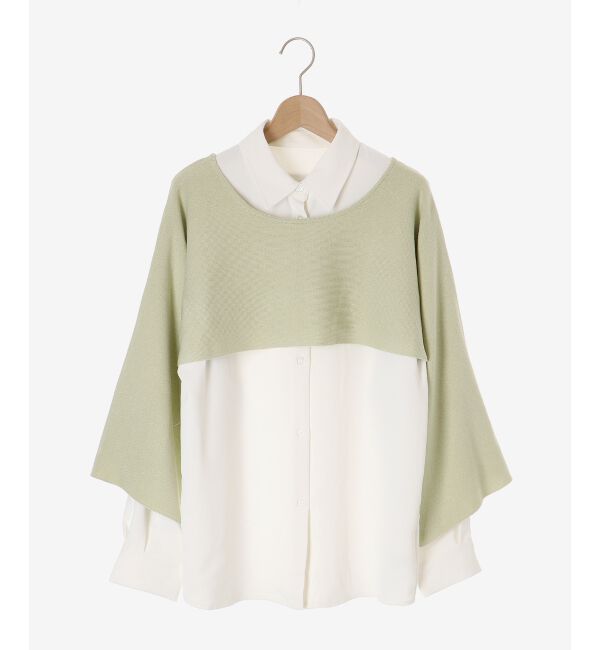 MAJESTICLEGON「シャツsetショートスリットニット」|ニット・セーター|