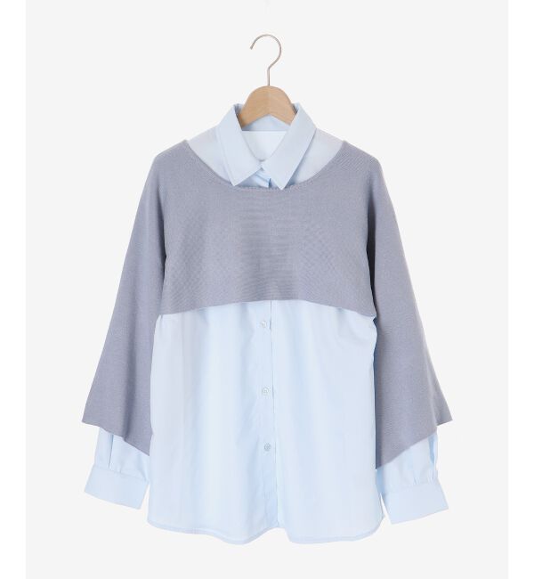 MAJESTICLEGON「シャツsetショートスリットニット」|ニット・セーター|