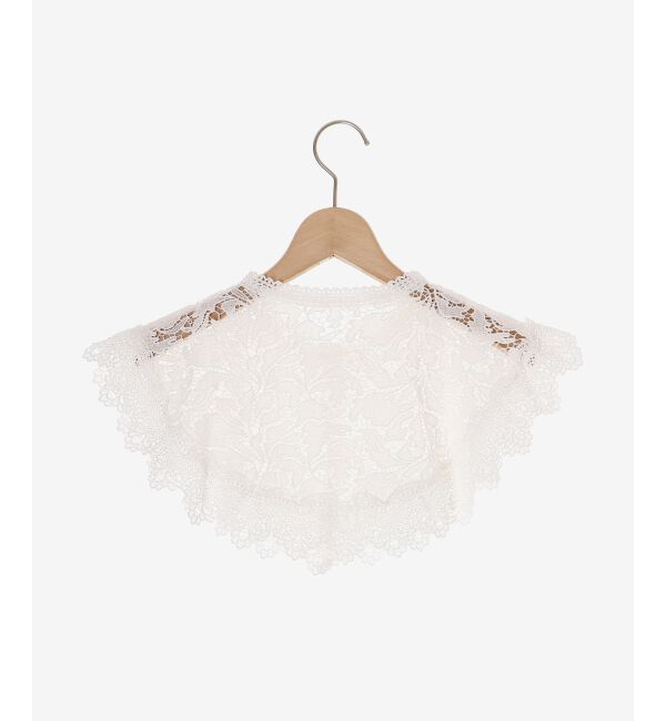 MAJESTICLEGON「レースカラーハーフスリーブニット」|ニット・セーター|