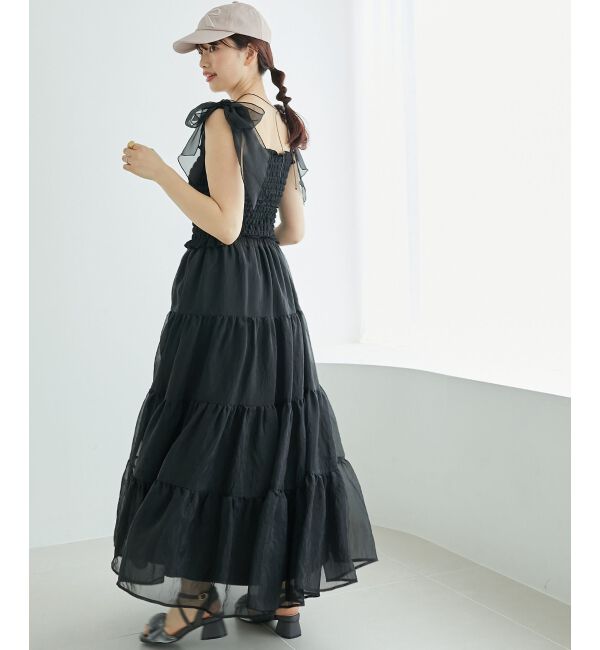 MAJESTICLEGON「カップ付肩リボンシャーリングキャミ」|キャミソール|