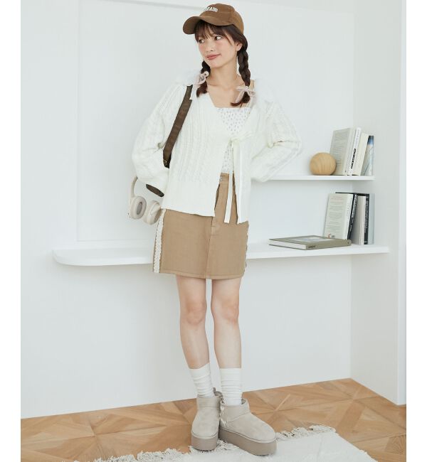 MAJESTICLEGON「レースラインミニスカート」|スカート|