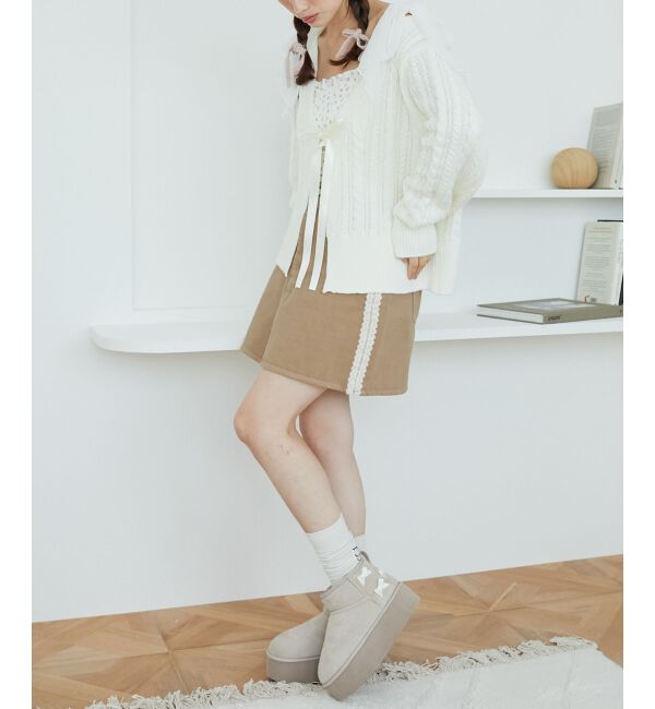 MAJESTICLEGON「レースラインミニスカート」|スカート|