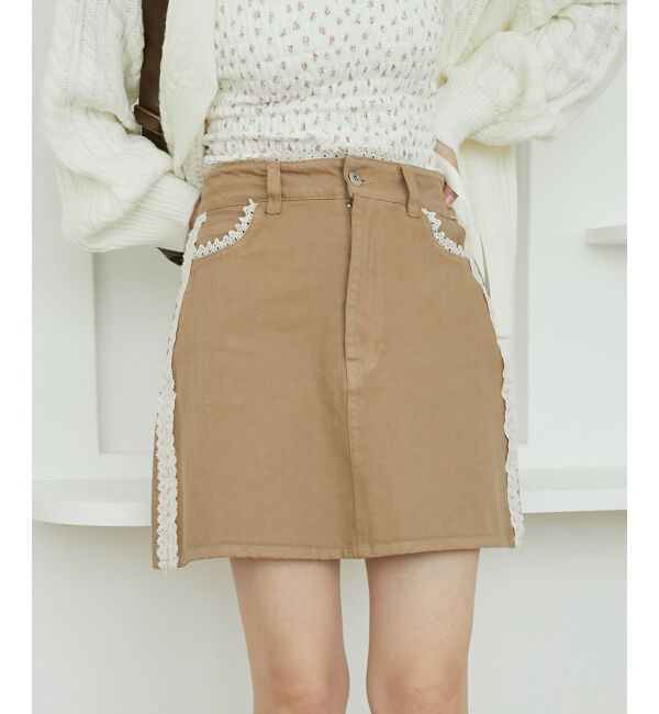 MAJESTICLEGON「レースラインミニスカート」|スカート|