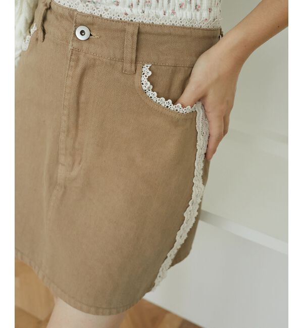 MAJESTICLEGON「レースラインミニスカート」|スカート|