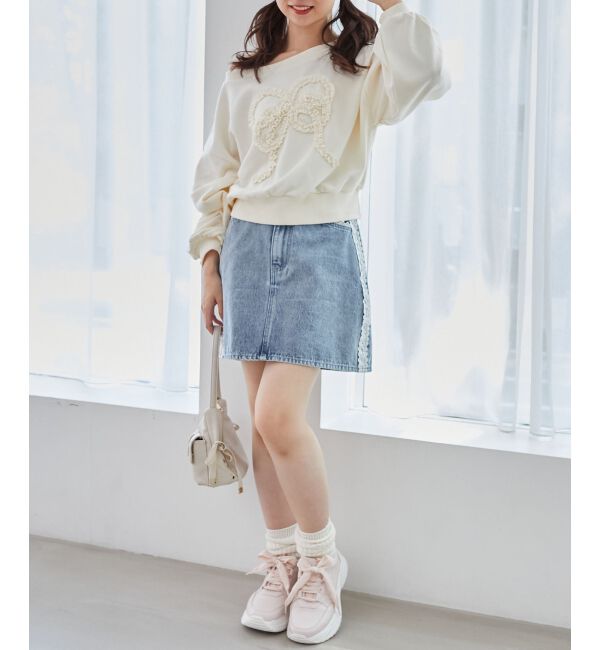 MAJESTICLEGON「レースラインミニスカート」|スカート|