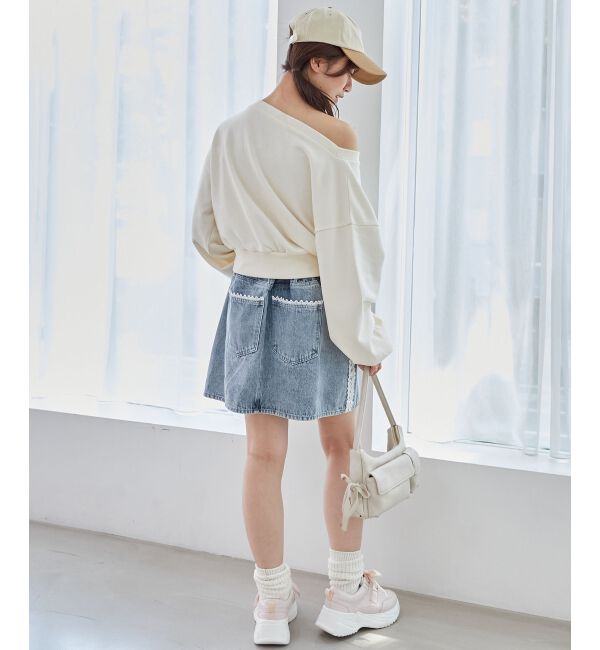 MAJESTICLEGON「レースラインミニスカート」|スカート|