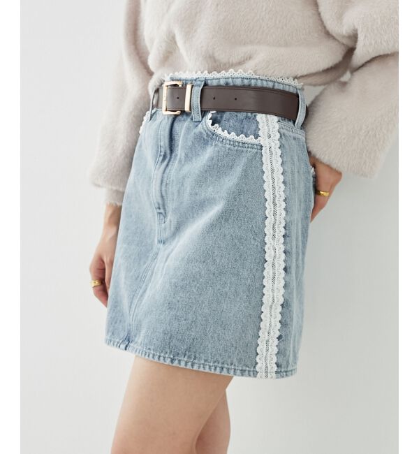 MAJESTICLEGON「レースラインミニスカート」|スカート|