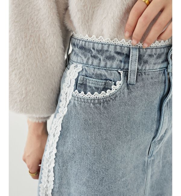 MAJESTICLEGON「レースラインミニスカート」|スカート|