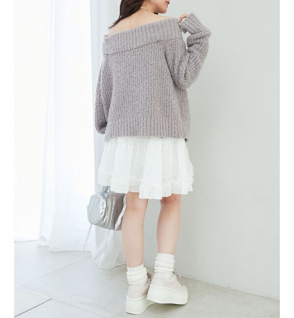  「◎レースリボンオフショルニット」|ニット・セーター|
