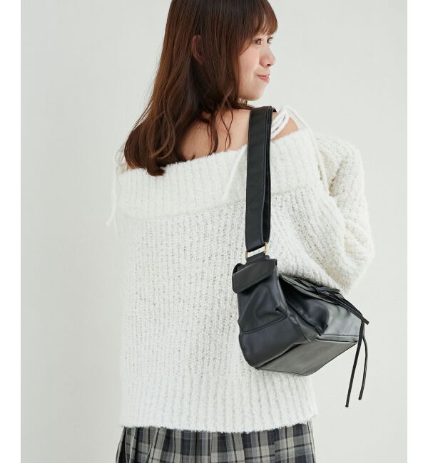  「◎レースリボンオフショルニット」|ニット・セーター|