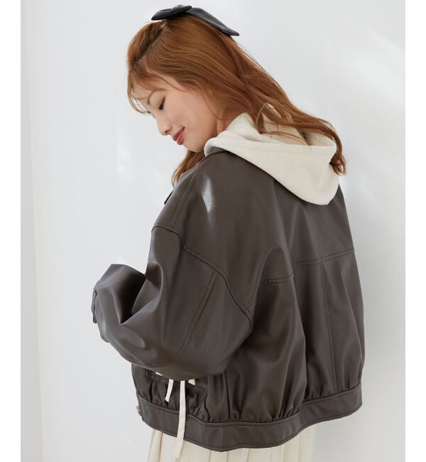 MAJESTICLEGON「2wayリボンバイカラーブルゾン」|ブルゾン・スタジャン|