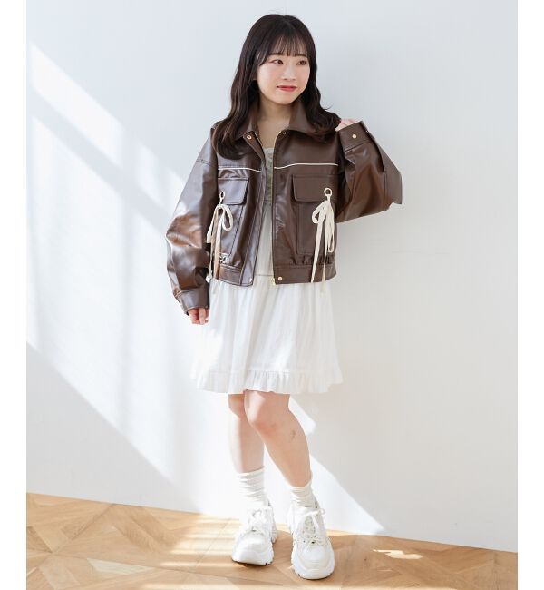 MAJESTICLEGON「2wayリボンバイカラーブルゾン」|ブルゾン・スタジャン|