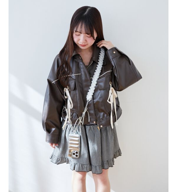 MAJESTICLEGON「2wayリボンバイカラーブルゾン」|ブルゾン・スタジャン|