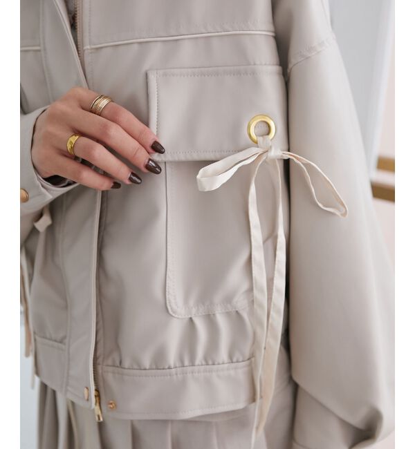 MAJESTICLEGON「2wayリボンバイカラーブルゾン」|ブルゾン・スタジャン|