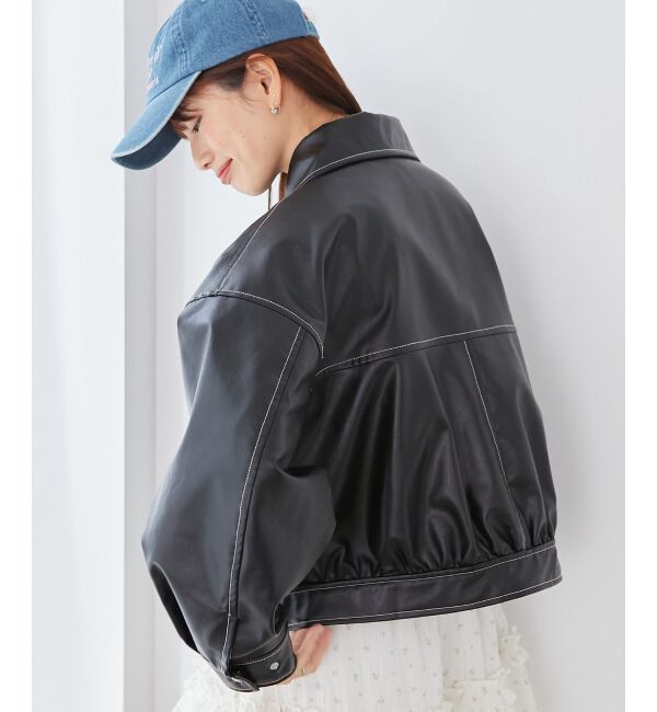 MAJESTICLEGON「2wayリボンバイカラーブルゾン」|ブルゾン・スタジャン|