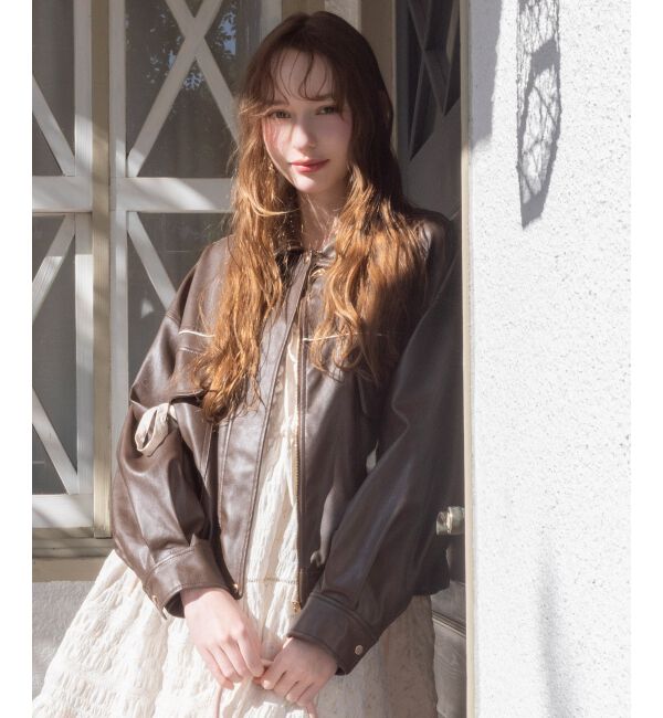 MAJESTICLEGON「2wayリボンバイカラーブルゾン」|ブルゾン・スタジャン|