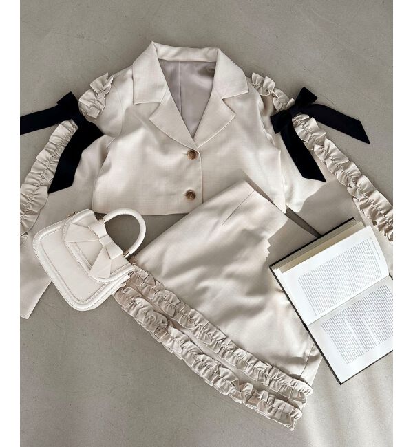 MAJESTICLEGON「ホイップフリルスカパン」|スカート|アイボリー