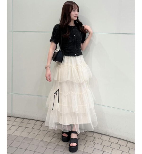  「☆ふわふわビジュートップス」|Tシャツ・カットソー|