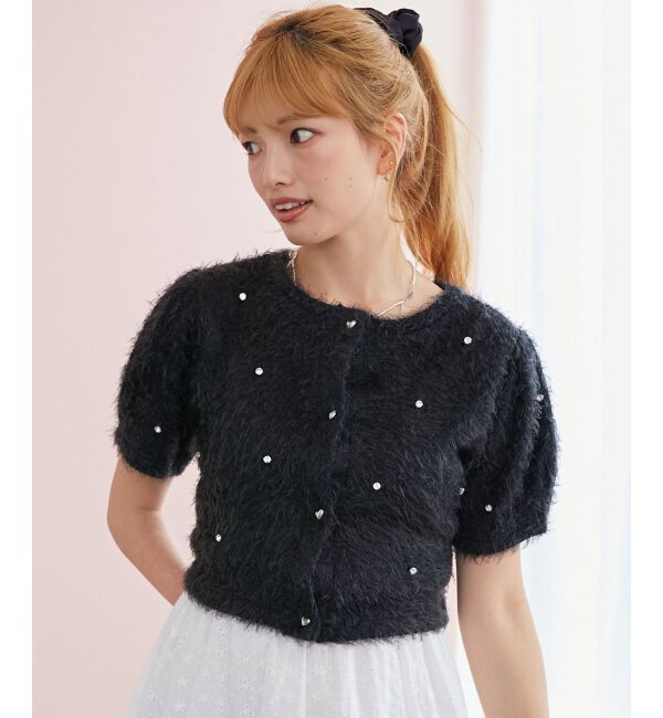  「☆ふわふわビジュートップス」|Tシャツ・カットソー|