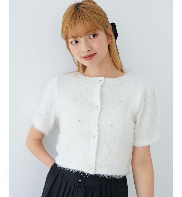  「☆ふわふわビジュートップス」|Tシャツ・カットソー|