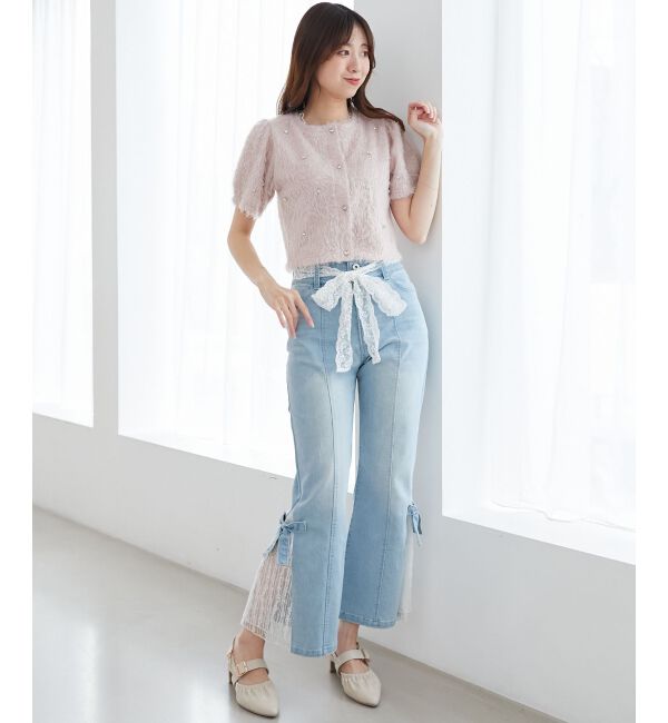  「☆ふわふわビジュートップス」|Tシャツ・カットソー|