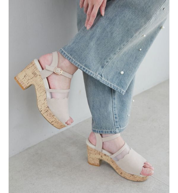  「スカラップシアーサンダル」|サンダル|