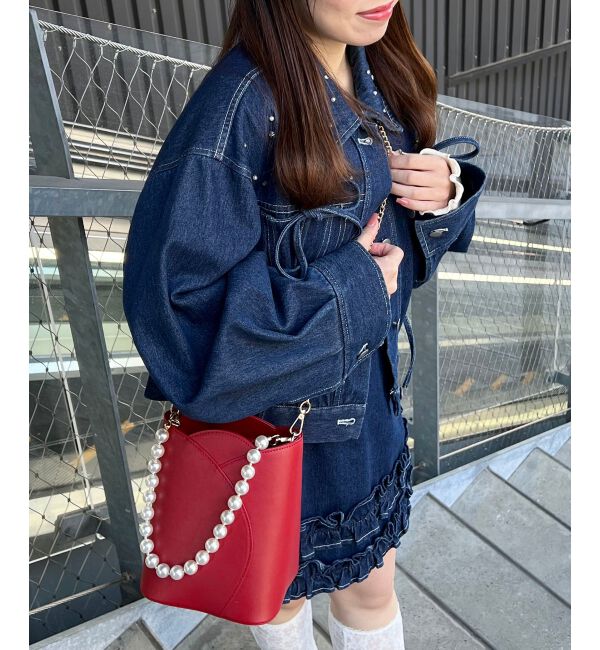  「マルチwayチューリップバッグ」|ハンドバッグ|レッド