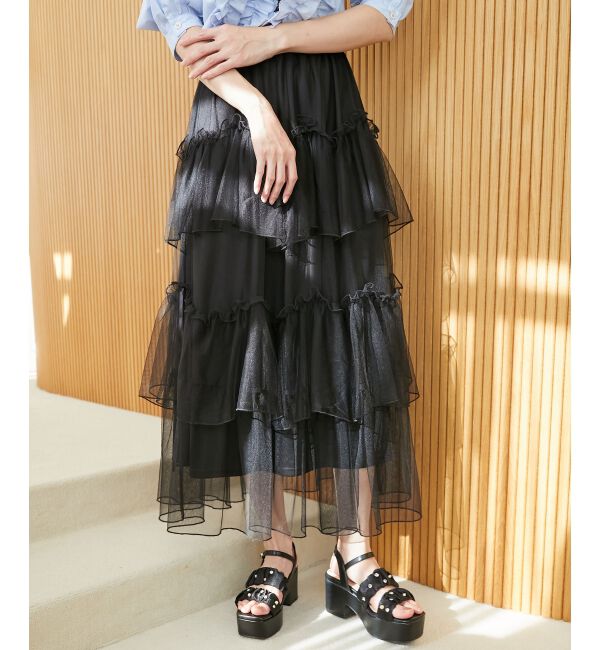  「シアービジュー厚底サンダル」|サンダル|