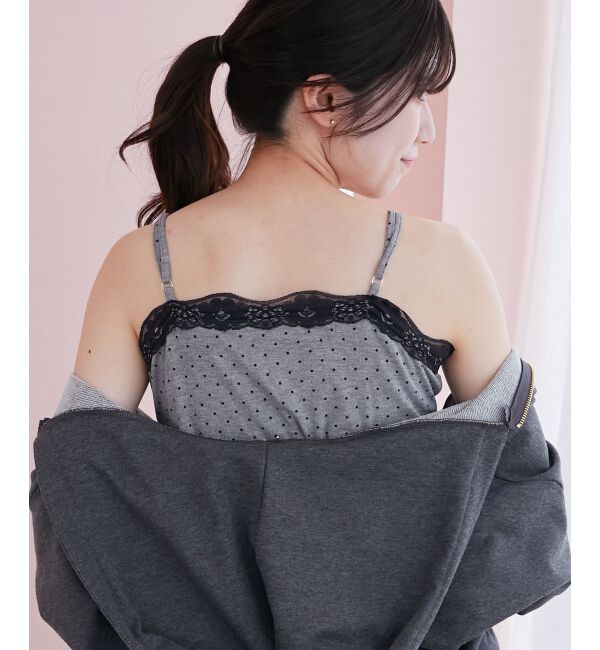  「カップ付きローズリボンキャミ」|キャミソール|